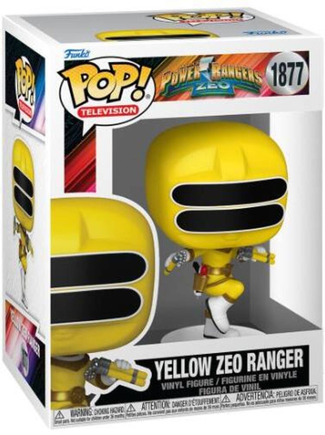 Funko POP! Television  
Power Rangers  
1877  
Yellow Zeo Ranger  
Vinyl Figure / Figurine en Vinyle / Figura de Vinil  
Warning: Choking Hazard - Small parts. Not for children under 3 years.  
Attention: Danger de suffocation - Petits morceaux. Ne convient pas aux enfants de moins de 3 ans.  
Advertencia: Peligro de asfixia - Piezas pequeñas. No es adecuado para niños menores de 3 años.