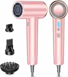 Mythsight - StyleVibe High-Speed Ionic Hair Dryer with 3 Attachments - Pink