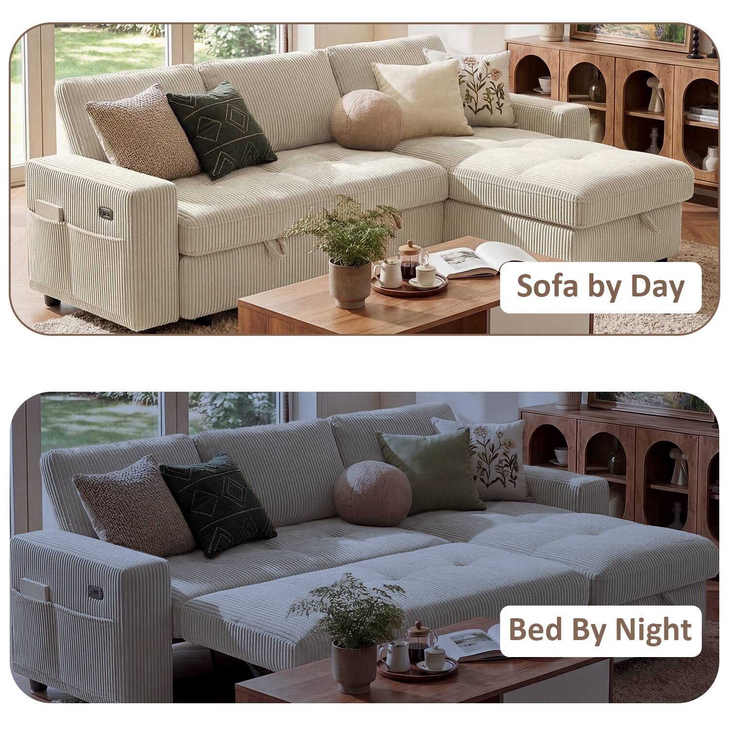 Sofa by Day  
Bed By Night