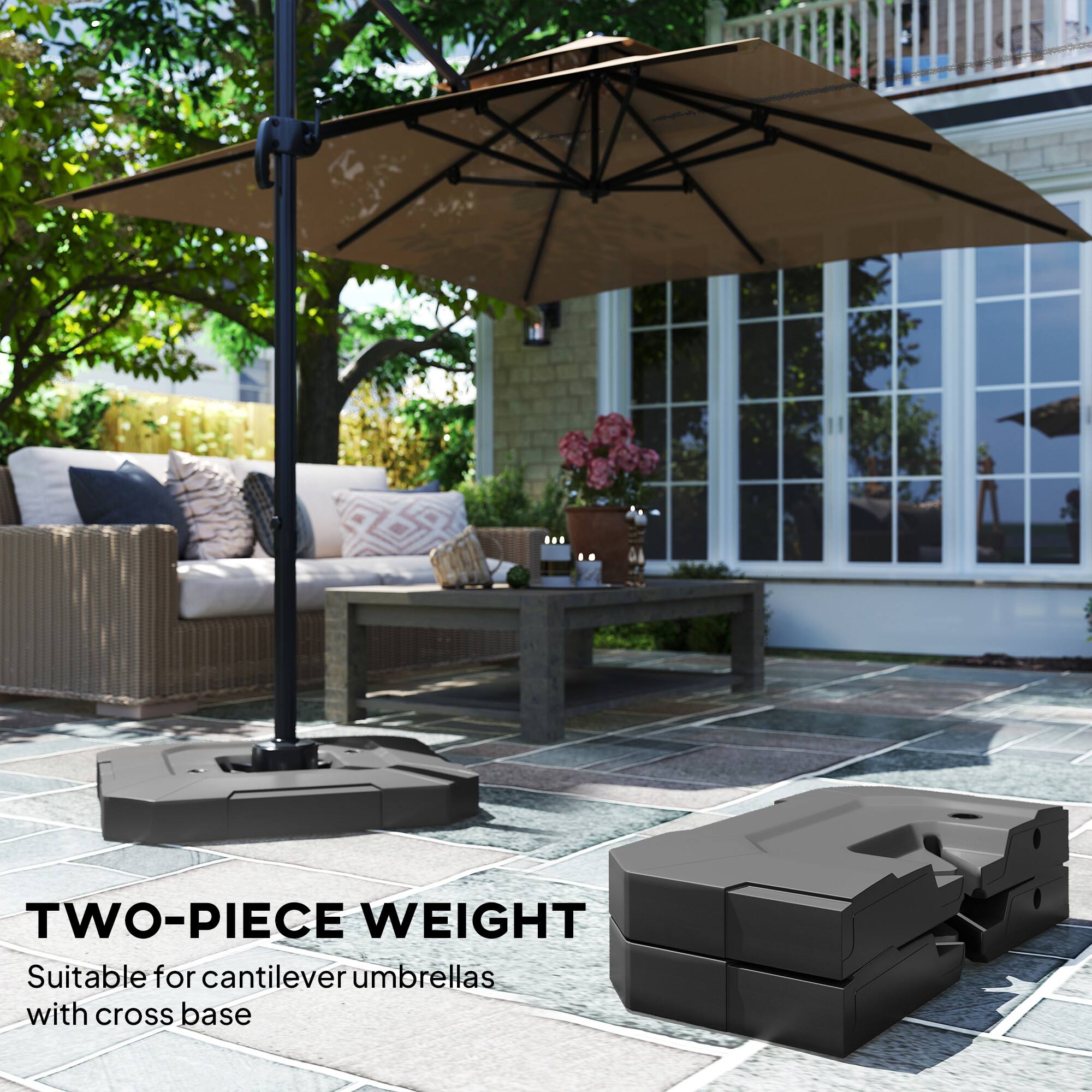TWO-PIECE WEIGHT  
Suitable for cantilever umbrellas with cross base
