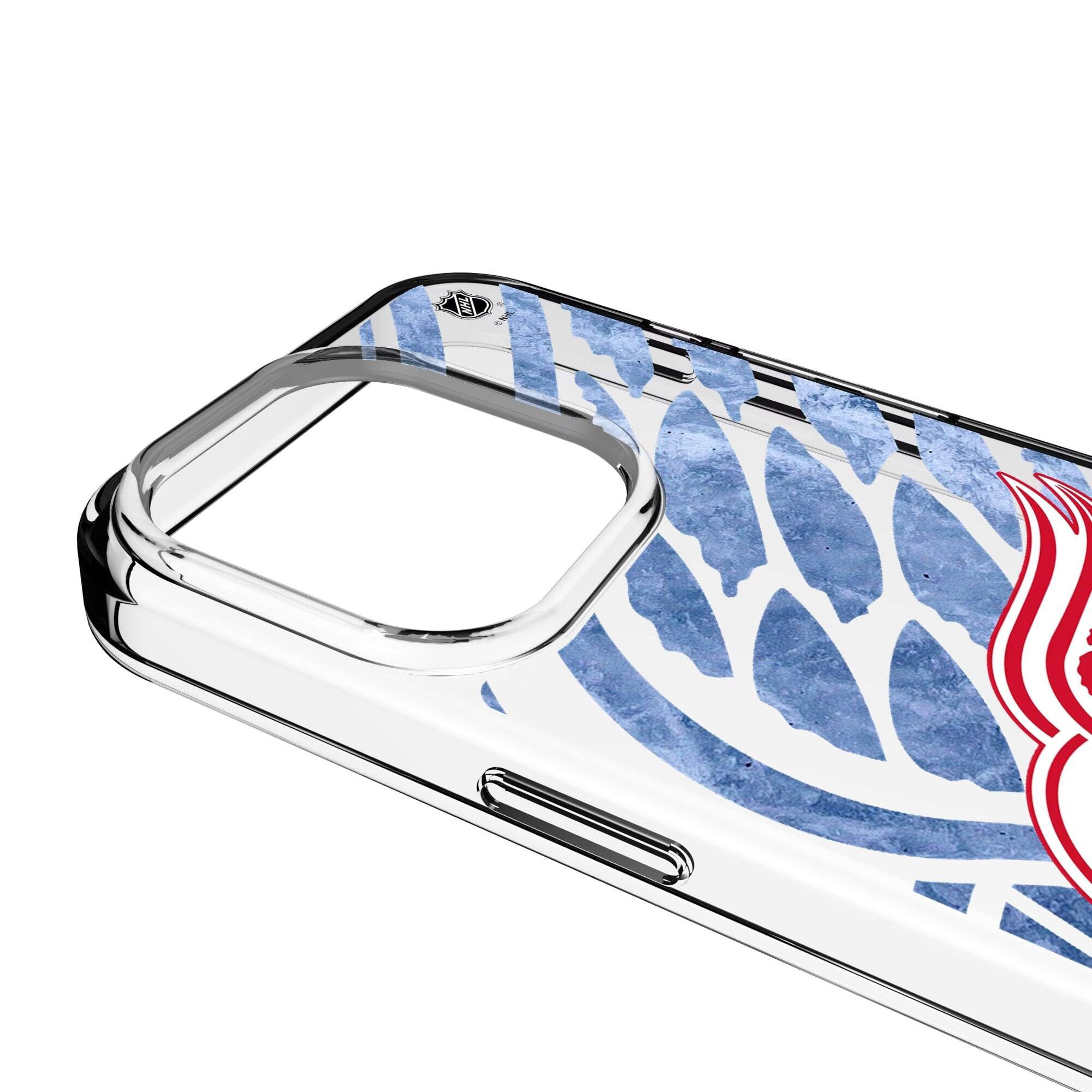 Alt View 2. Keyscaper - Detroit Red Wings iPhone Clear Ice Case - 16e - Multicolor.