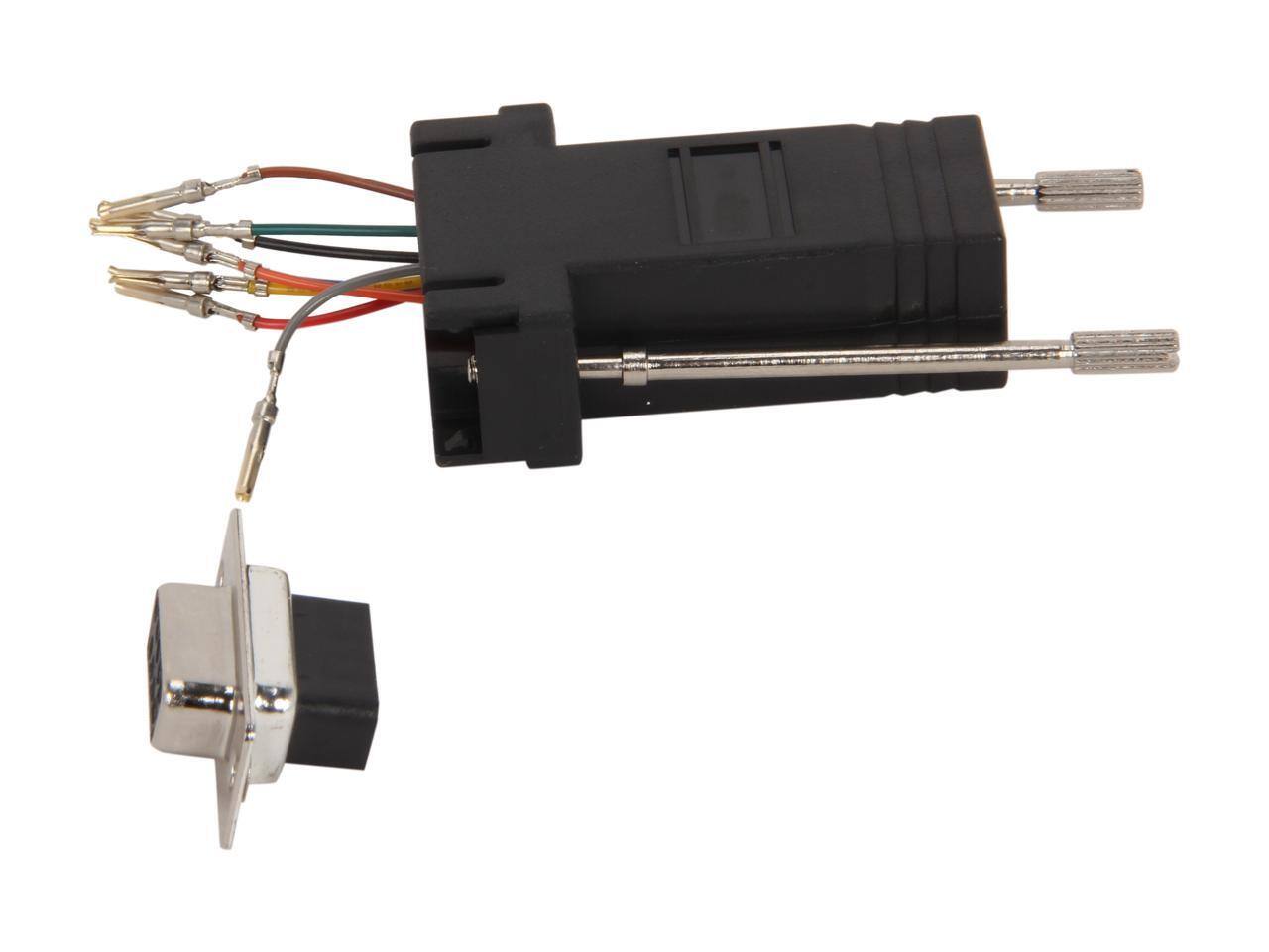 Alt View 2. Cables to Go - C2G 02943 RJ45 to DB9 Female Serial RS232 Modular Adapter, Black.
