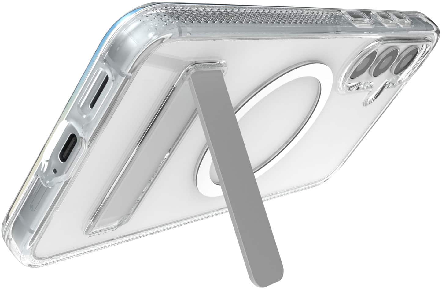 Alt View 7. ZAGG - Crystal Palace Snap MagSafe Compatible Case w/ Kickstand for Samsung Galaxy S25 FE - Clear.