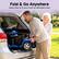 Fold & Go Anywhere
Easily folds to fit your trunk for effortless travel