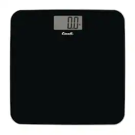 Escali - Slim Glass Bathroom Scale - Black