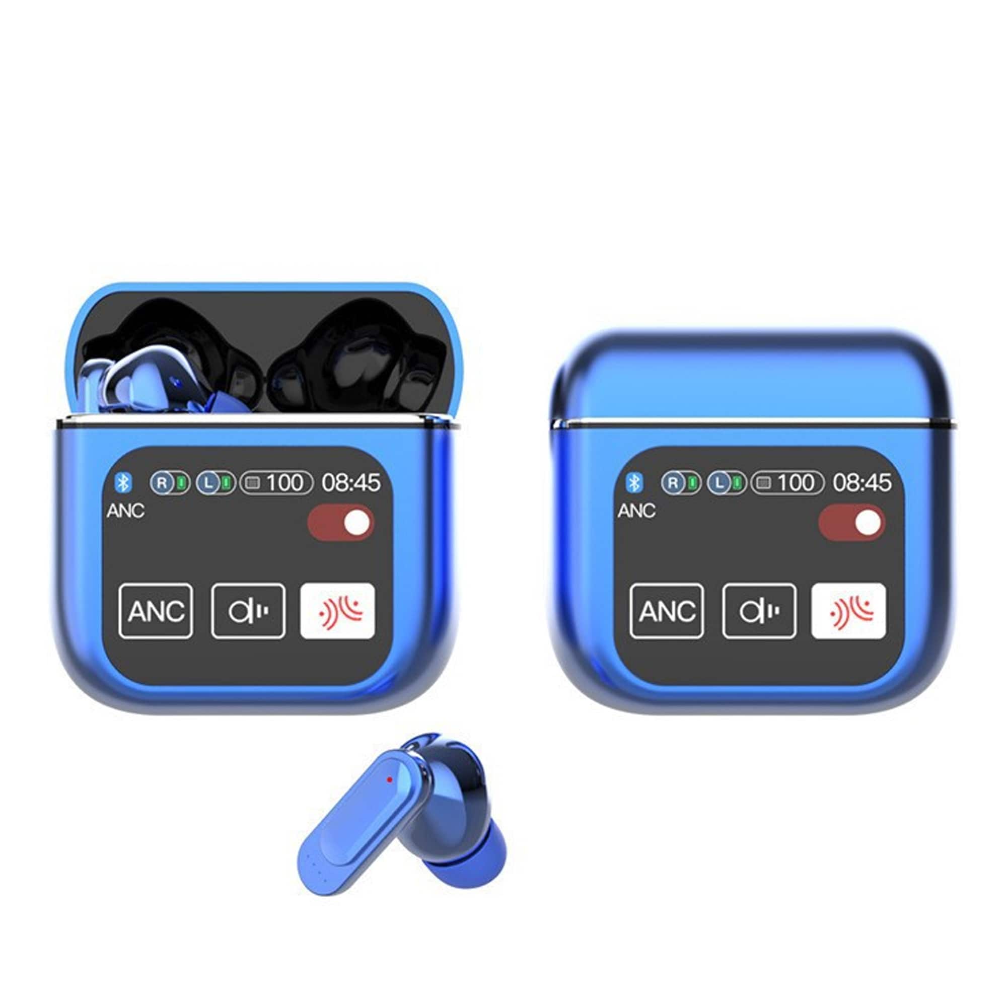 YONWAY - LED Touch Color Screen Wireless Bluetooth Earphones, Intelligent Noise Earbuds for Running and Workout