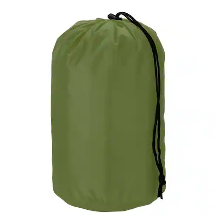 Front. Unique Bargains - Stuff Sack, Nylon Waterproof Storage Sack, Portable Drawstring Dry Bag with Toggle, 7x13Inch, for Camping - Dark Green.