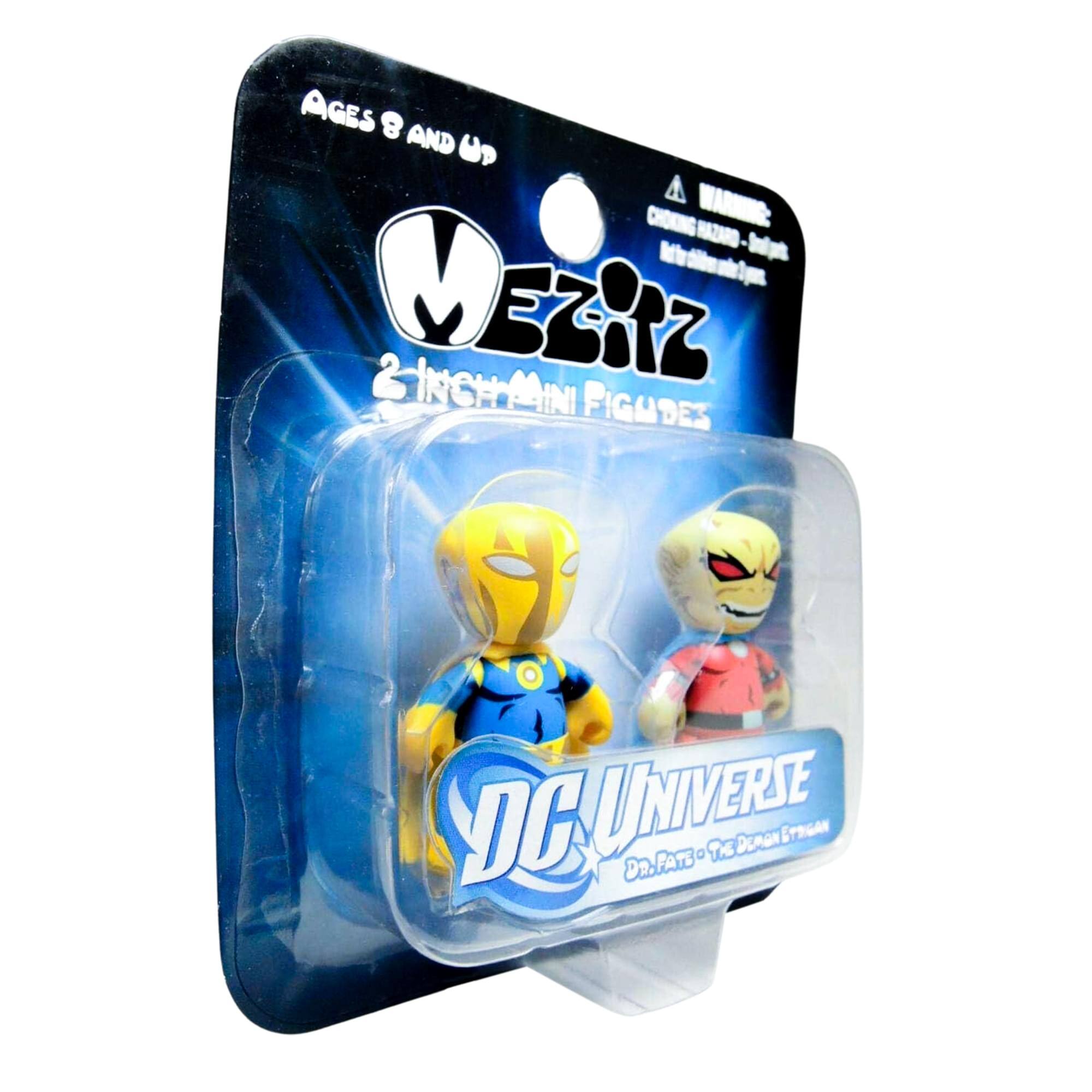 AGES 8 AND UP  
WARNING: CHOKING HAZARD - Small parts. Not for children under 3 years.  
MEZiZ  
2 INCH MINI FIGURES  
DC UNIVERSE  
DR. FATE - THE DEMON ETRIGAN