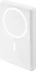 Front. Best Buy essentials™ - 5,000mAh Magnetic Wireless Portable Charger for iPhone and Most USB-C Devices - White.