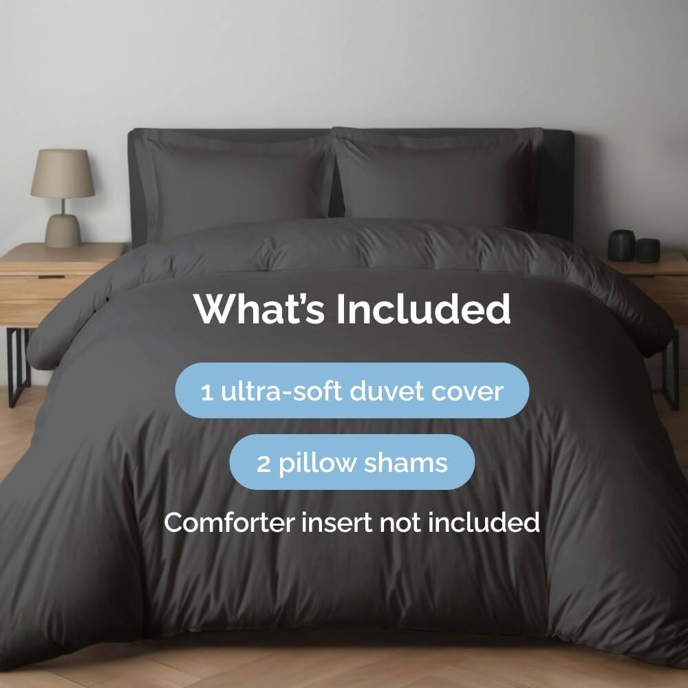 What's Included  
1 ultra-soft duvet cover  
2 pillow shams  
Comforter insert not included