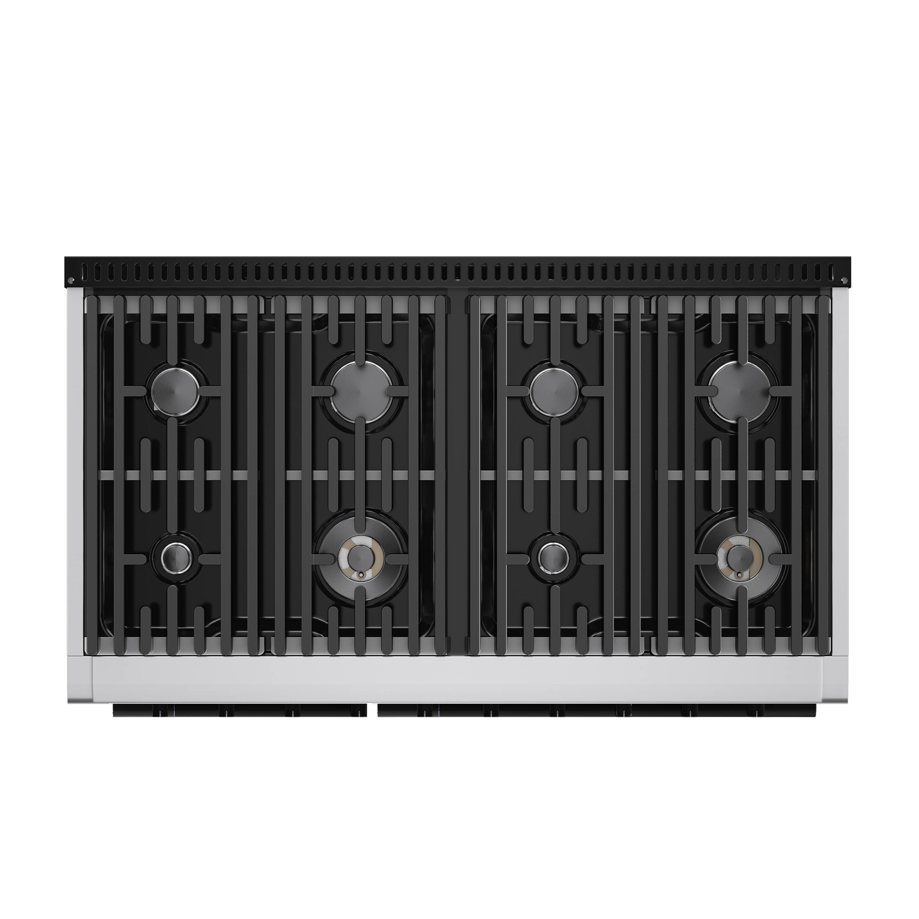 Alt View 6. Hauslane - HausPro 48 in. 8 Burners Gas Range in Matte Black with 20,000 BTU and Double Oven with 5 Rack Positions - Matte Black.