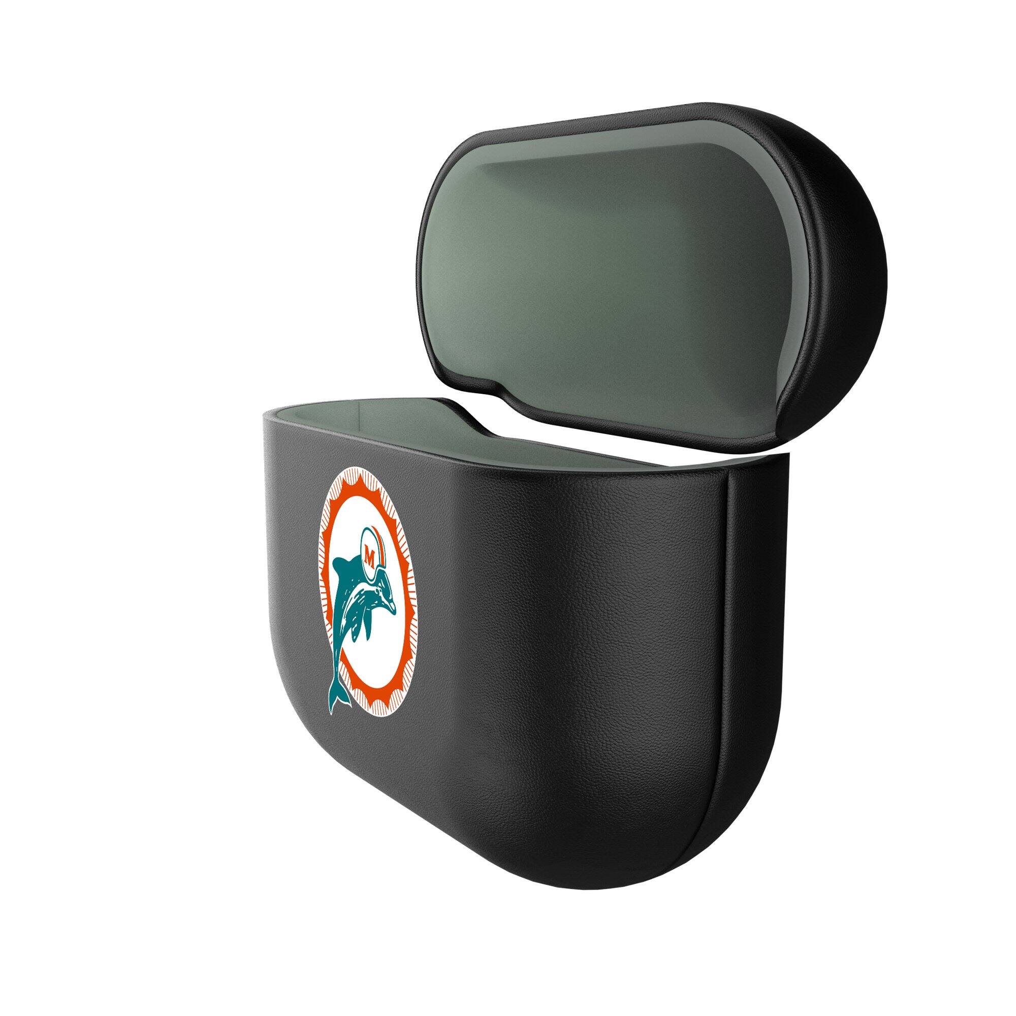 Alt View 1. Keyscaper - Miami Dolphins Miami Dolphins Insignia AirPods 4th Generation Case Cover - No Size - Black.