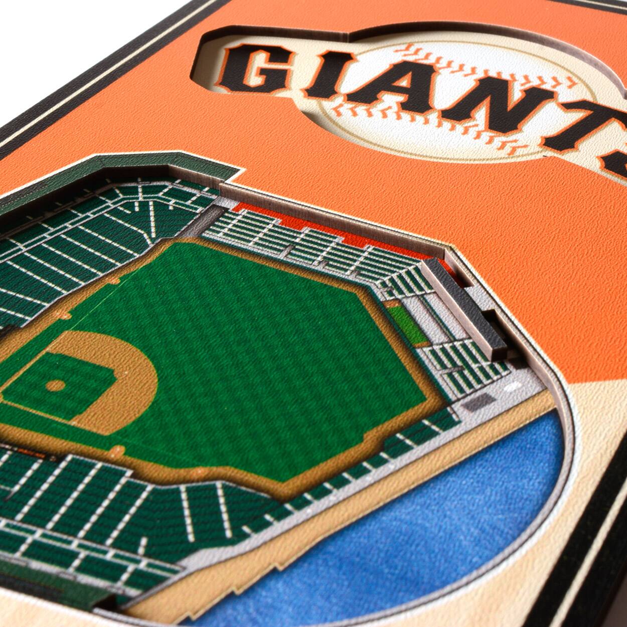 Alt View 1. YouTheFan - San Francisco Giants 6'' x 19'' 3D StadiumView Banner - Multicolor.