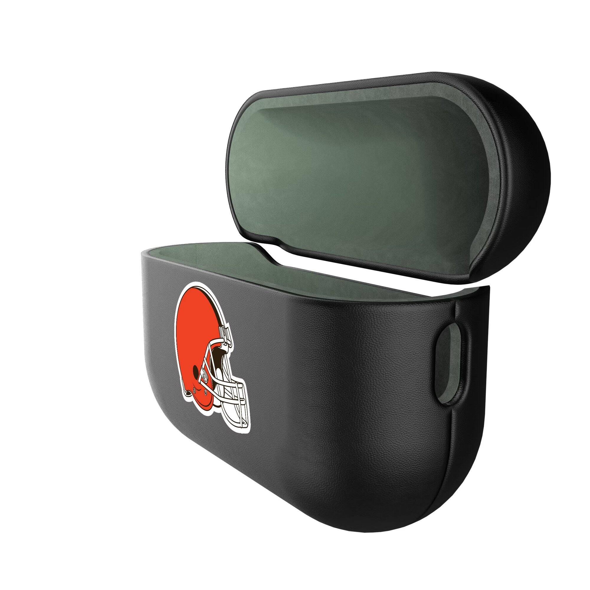 Alt View 1. Keyscaper - Cleveland Browns Cleveland Browns Insignia 2nd Gen AirPods Pro Case Cover - Black.