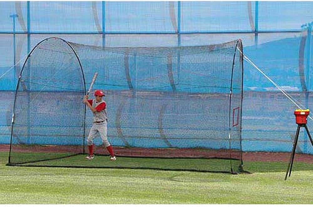 Amber Sporting Goods - Heater Sports Crusher Mini Lite-ball Pitching Machine with Homerun Batting Cage - 12 X 12 X 10 - Multicolor price history on PriceWatchPro