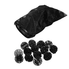 HQRP - 50 pcs 1.5 in Bio Balls Aquarium Filter Media - Mesh Bag Zipper for HOB, Canister, Pond Filters