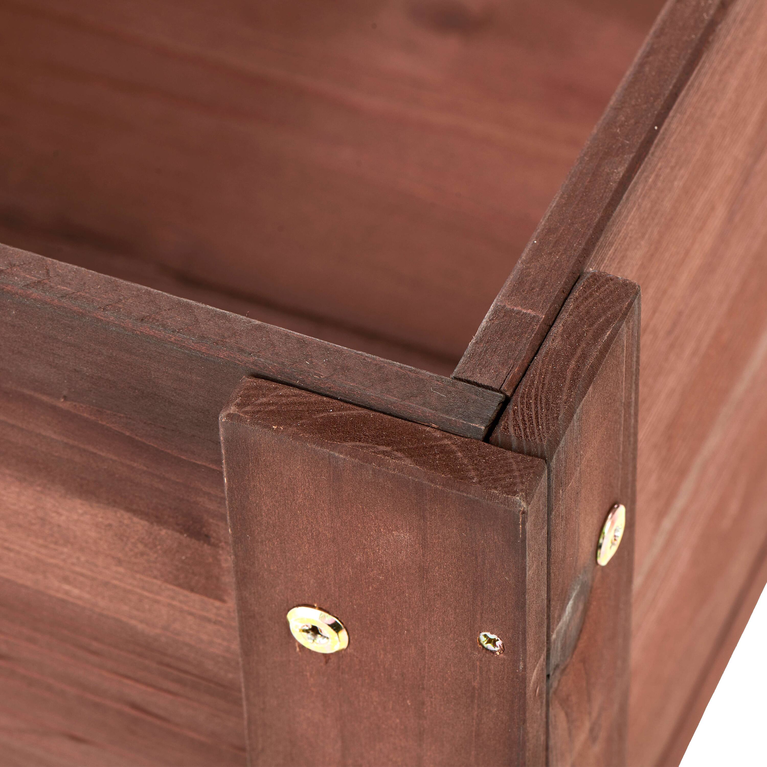 Alt View 5. PAIHOME - Natural Solid Wood Raised Garden Bed with Legs, Elevated Planter Box for Outdoor Plants Fruits Vegetables - 31x16x31 Inch - Brown.