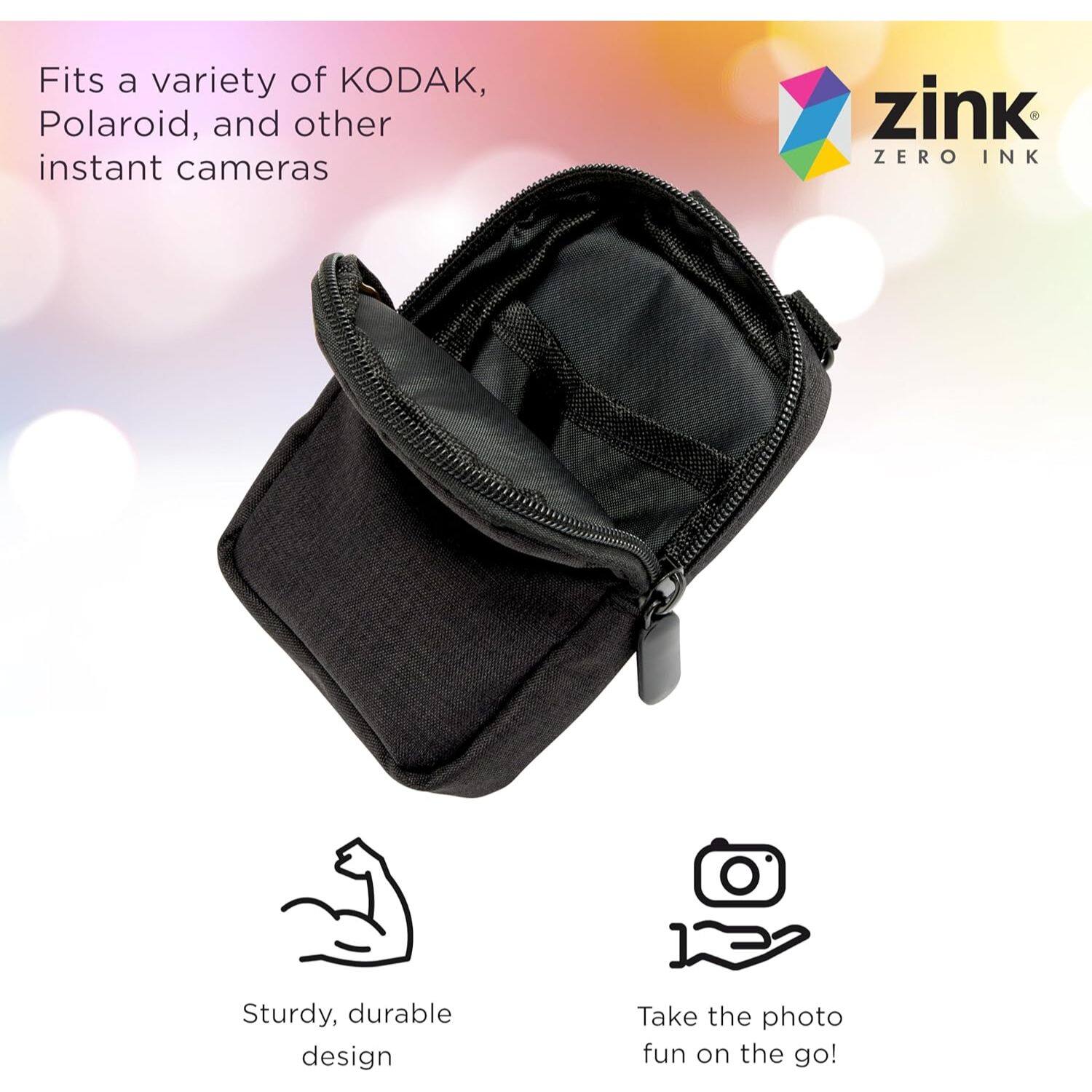 Fits a variety of KODAK, Polaroid, and other instant cameras

zink ZERO INK

Sturdy, durable design

Take the photo fun on the go!