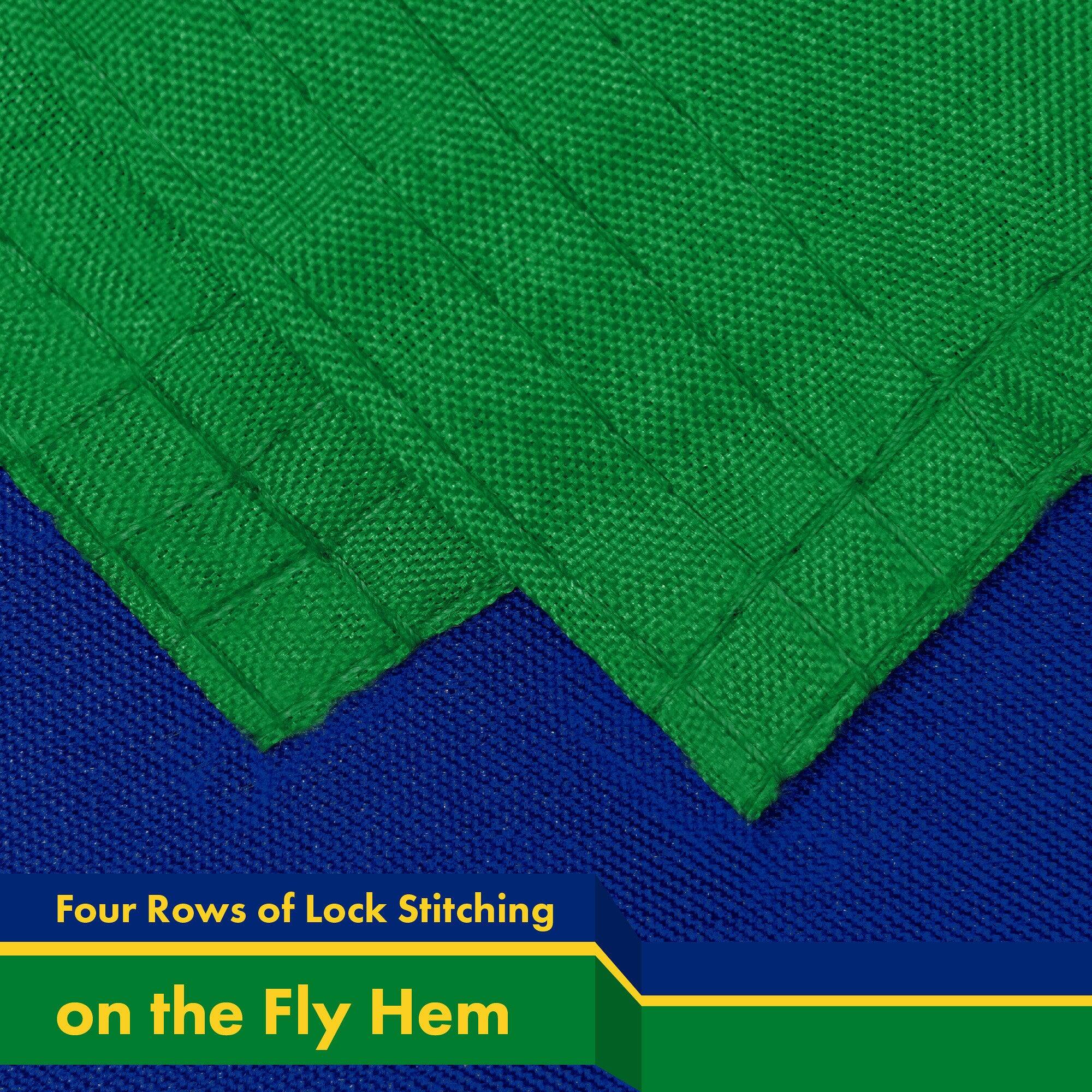 Four Rows of Lock Stitching on the Fly Hem