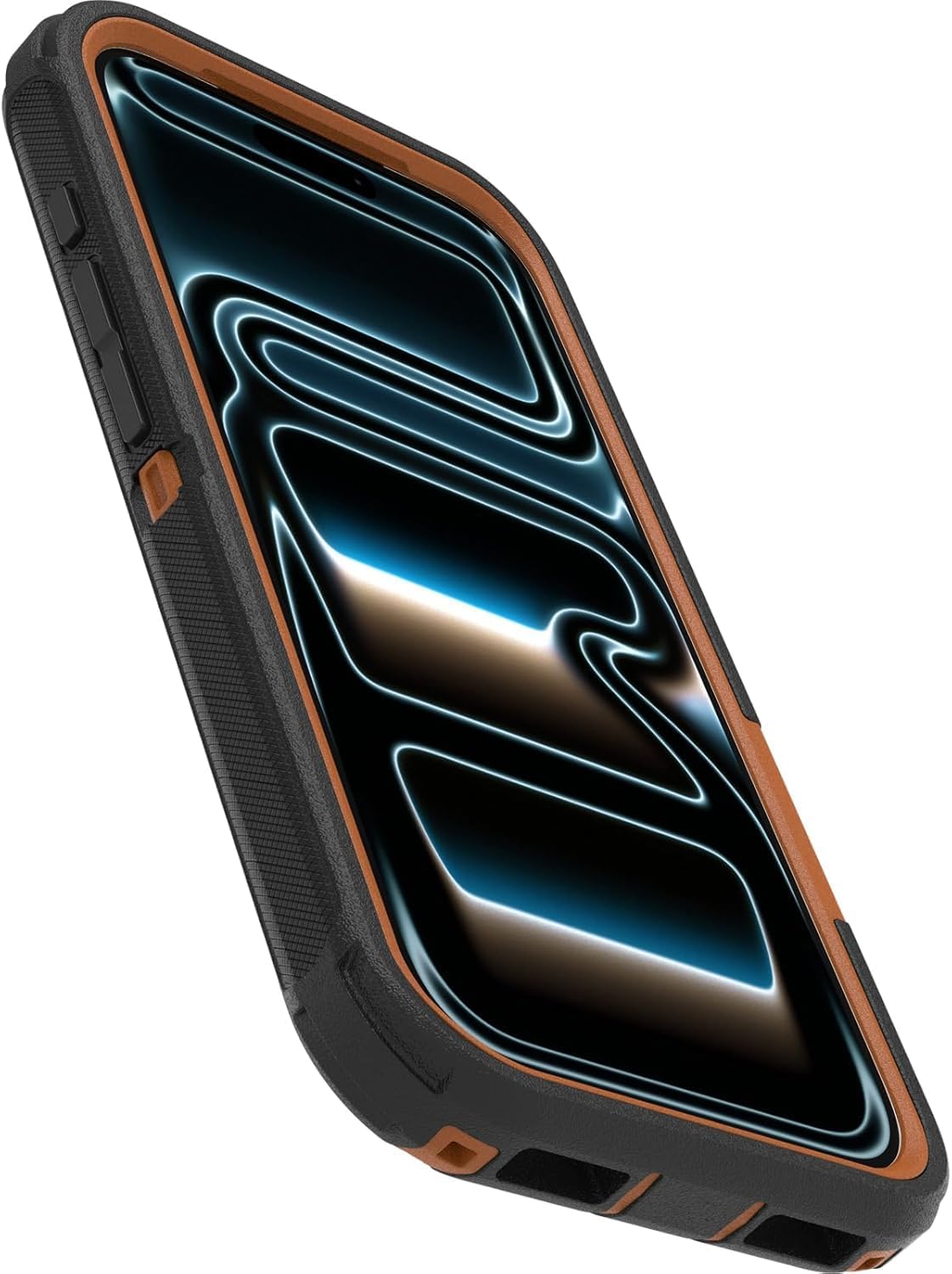 Alt View 1. OtterBox - OtterBox iPhone 18 Pro & iPhone 17 Pro (Only) - Defender Series Case - Holster Clip Included - Snaps on MagSafe - Black Chateau (Black & Orange).