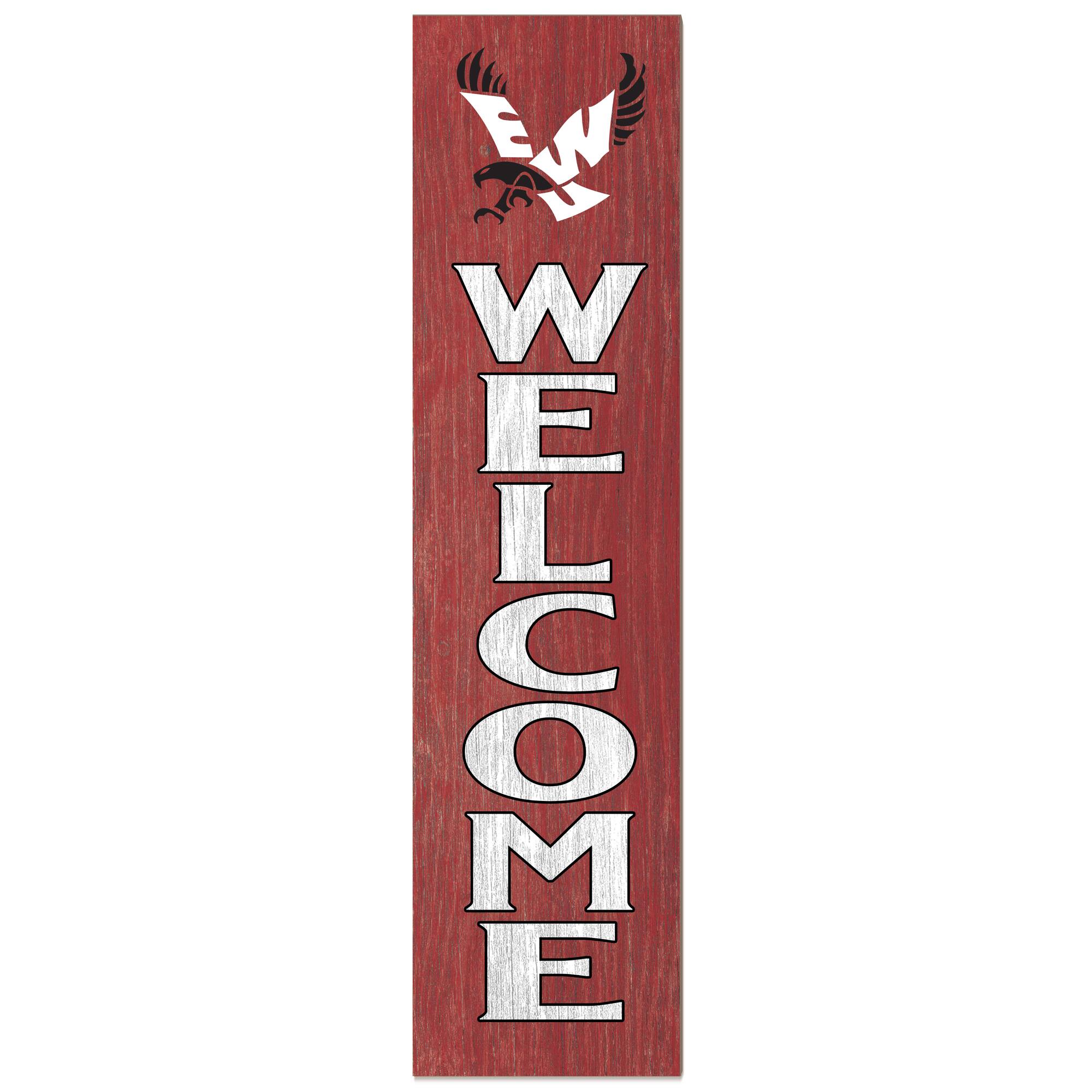 Eastern Washington Eagles 12'' x 48'' Welcome Outdoor Leaner