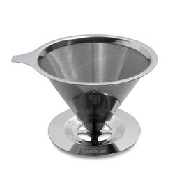Escali - London Sip Stainless Steel Coffee Dripper, 1-4 Cup - Silver