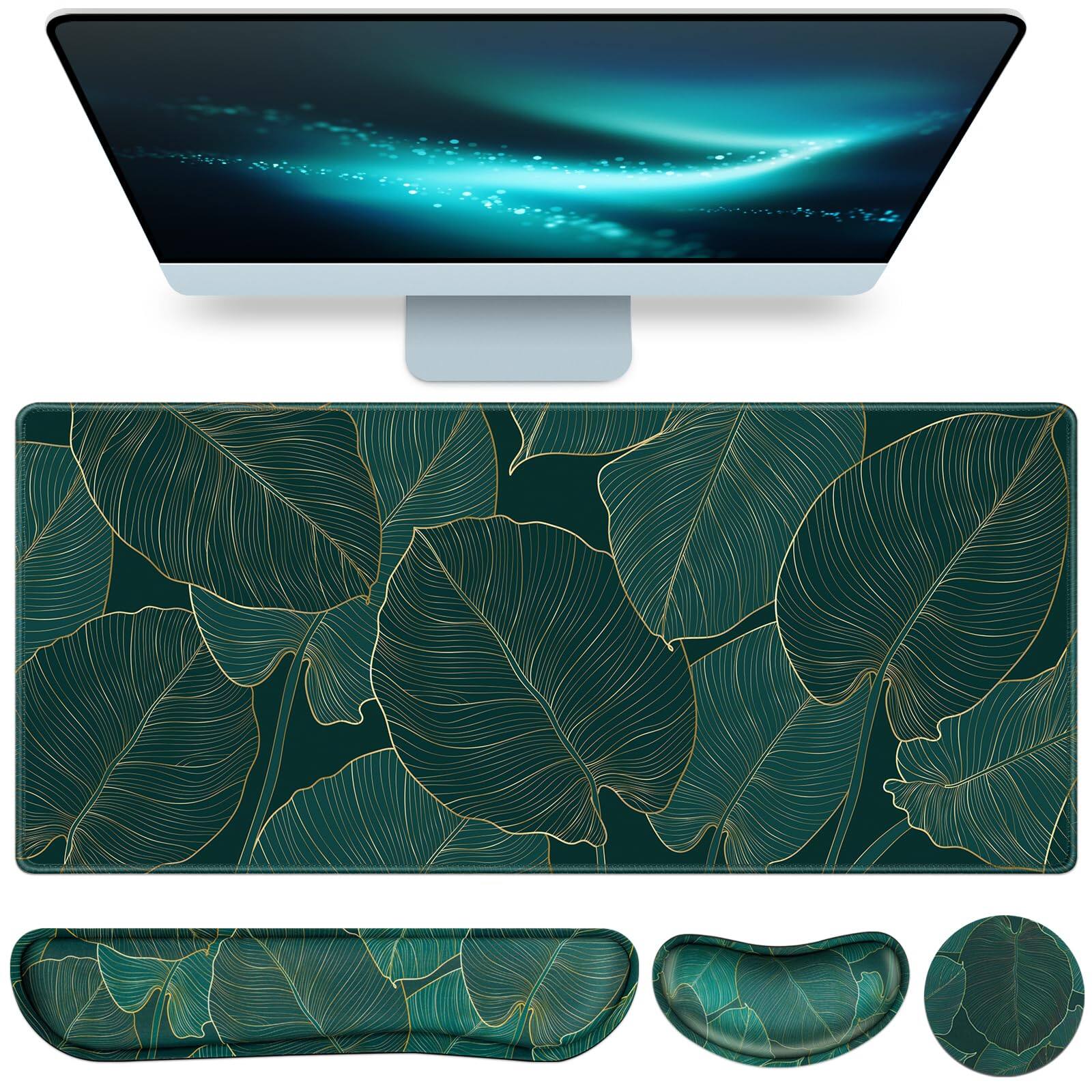 Golden Green Palm Leaves