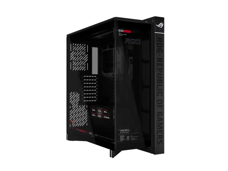 Asus Rog Tower Set ASUS ROG Cronox Full Tower Case with Curved Glass, 400mm GPU Support ...