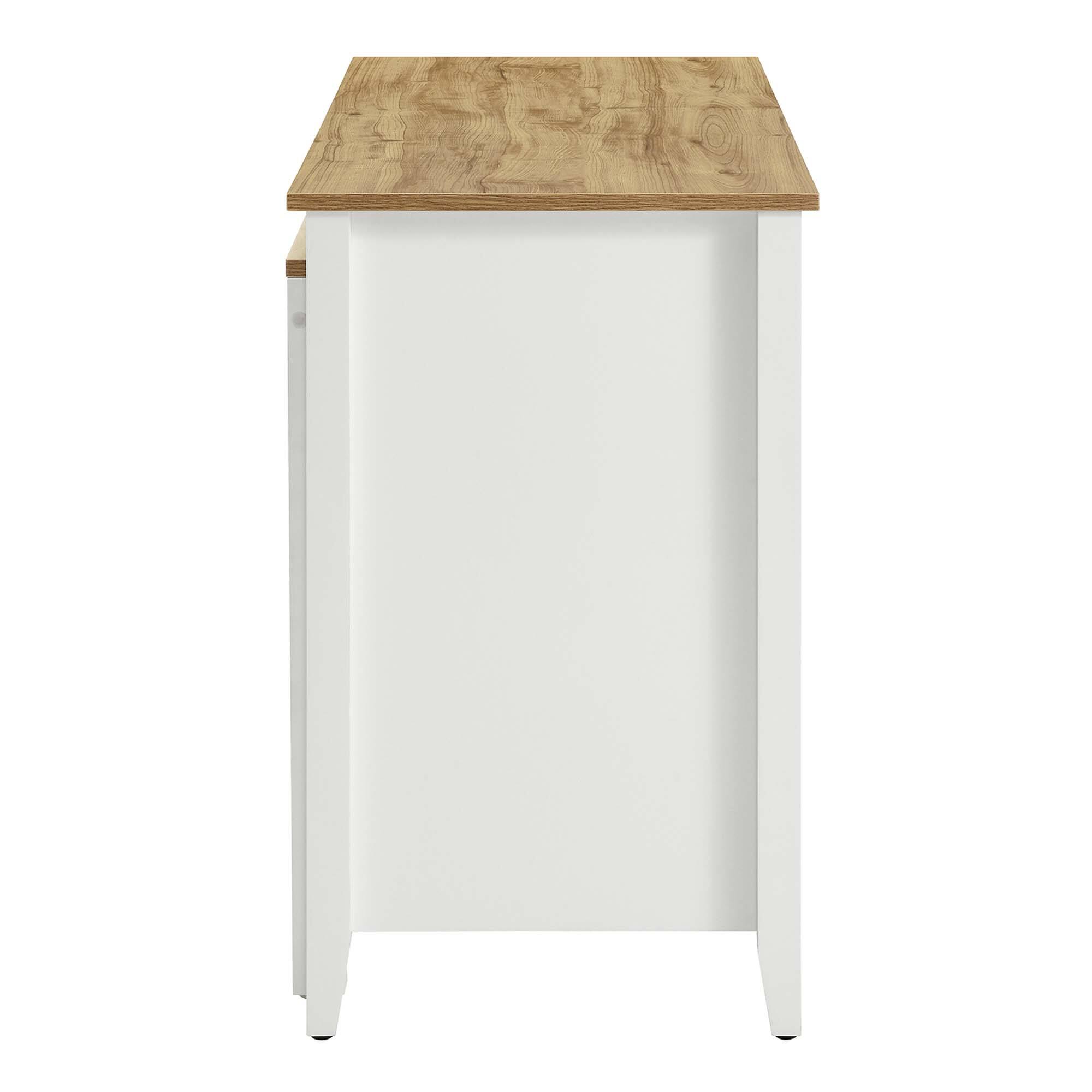 Alt View 5. Modway - Farmstead Kitchen Island by Modway - Oak White.