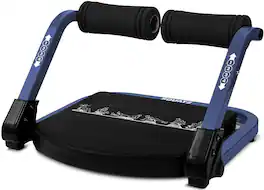 Pyle - Squatz Ab Machine for Stomach Workout – Core & Sit-Up Exercise Equipment with 3 Resistance Levels for Home Gym - Blue