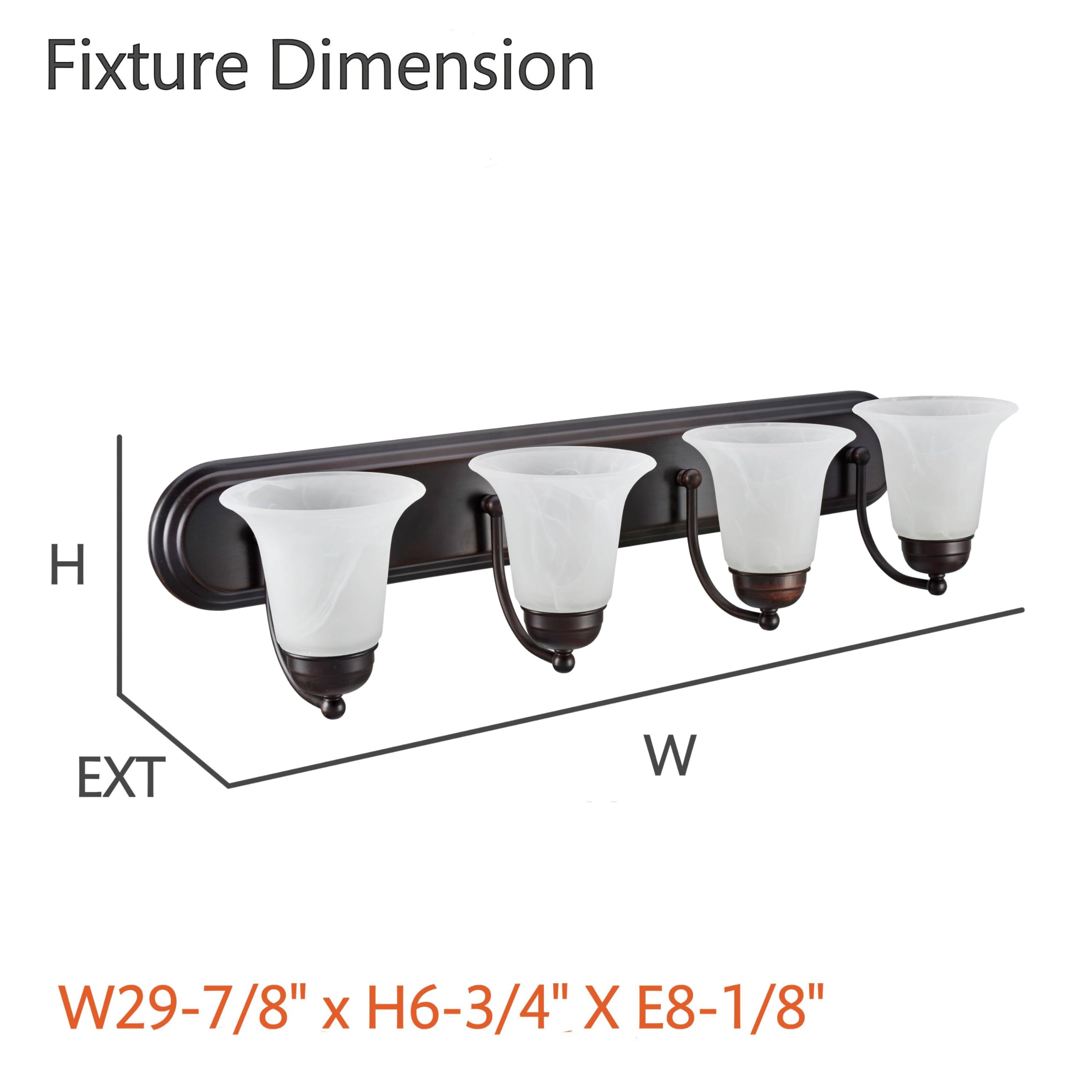 Fixture Dimension

W29-7/8" x H6-3/4" x E8-1/8"