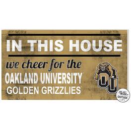 Jardine - Oakland Golden Grizzlies 11" x 20" Indoor/Outdoor In This House Sign - Gold