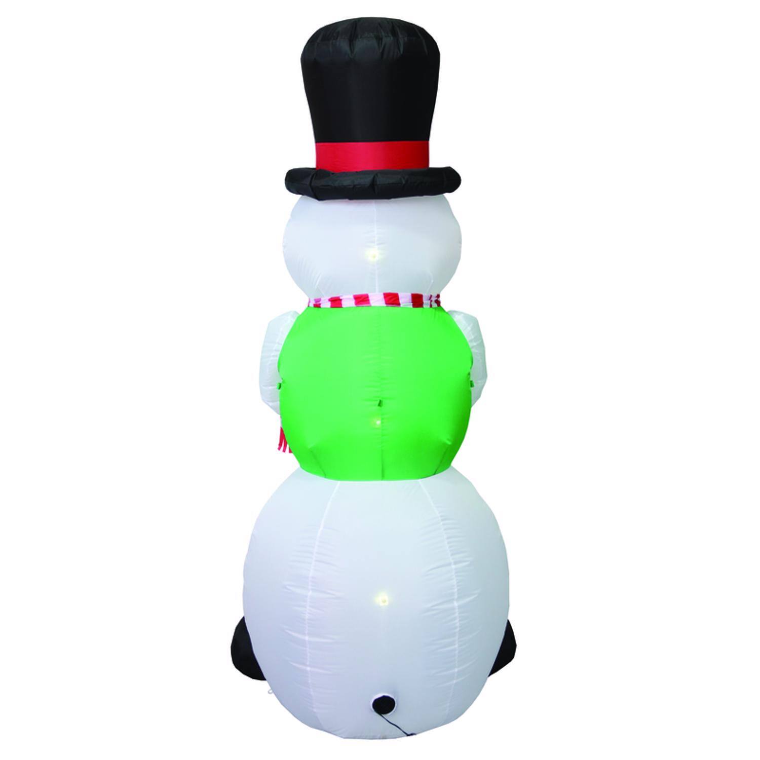 Angle. Celebrations - Celebrations Snowman 8 ft. Inflatable - Multicolored.