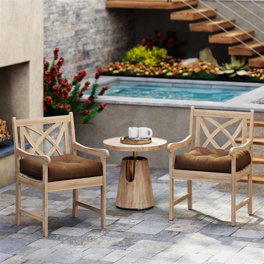 Alt View 4. Kadyn - Patio Chair Cushions Outdoor Chair Pads21 Inch x 21 Inch Patio Chair Seat Cushion Pads for Indoor and OutdoorCoffee - Brown.