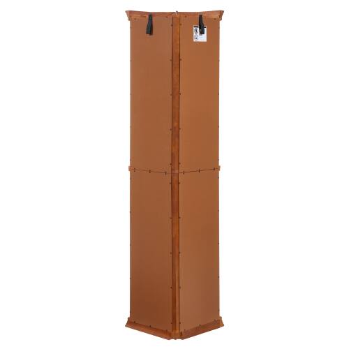 Alt View 4. LUCKY ONE - 15.35in Freestanding Corner Curio Cabinet with Tempered Glass Shelves LED Light for Bar Collectibles - Oak.