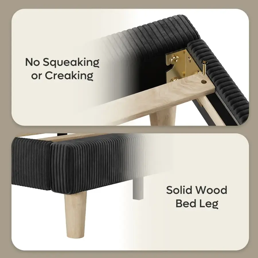 No Squeaking or Creaking i Solid Wood Bed Leg