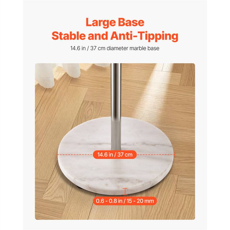 Large Base  
Stable and Anti-Tipping  

14.6 in / 37 cm diameter marble base  

14.6 in / 37 cm  

0.6 - 0.8 in / 15 - 20 mm