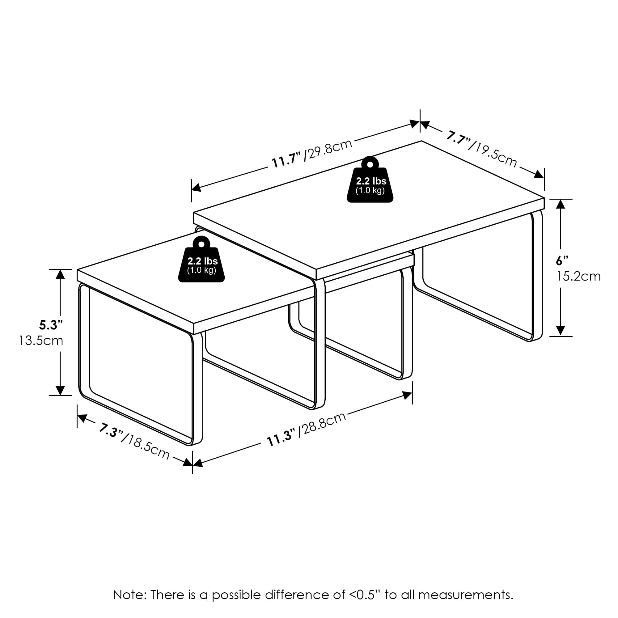 Furinno - Ravel Multipurpose Expandable, Stackable Kitchen Counter Shelves, Set of 2 - Beech/Black