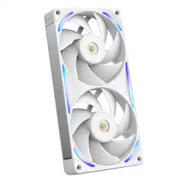 NZXT - NZXT-F240X Performance Fan - 240mm Single-Frame Case Fan w/ 2 x 120mm PWM RGB Computer Case Fans with LCP Frame & Blades - White