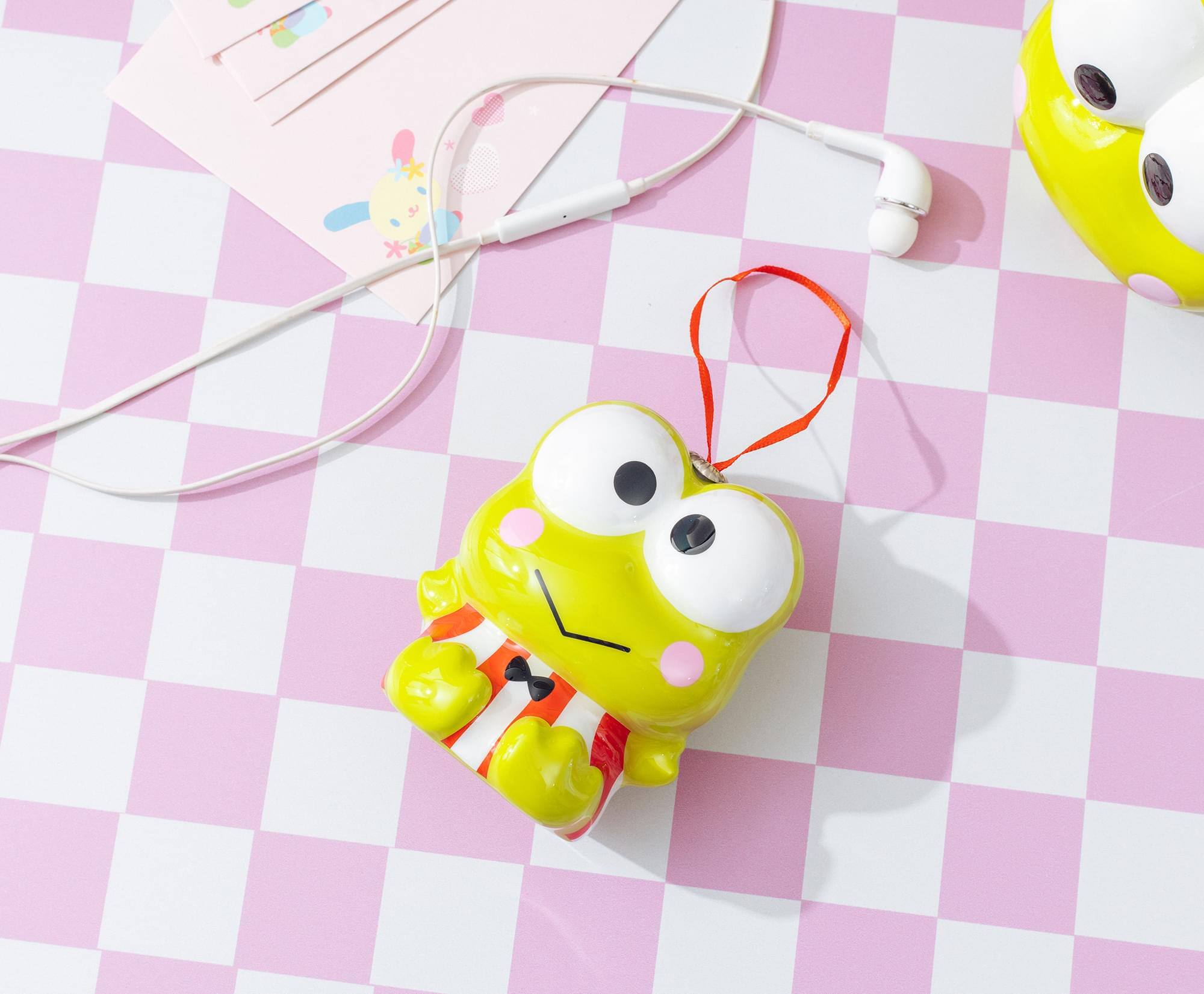 Alt View 3. Surreal Entertainment - Sanrio Keroppi 4-Inch Shatterproof Decoupage Ornament - Multi-Color.