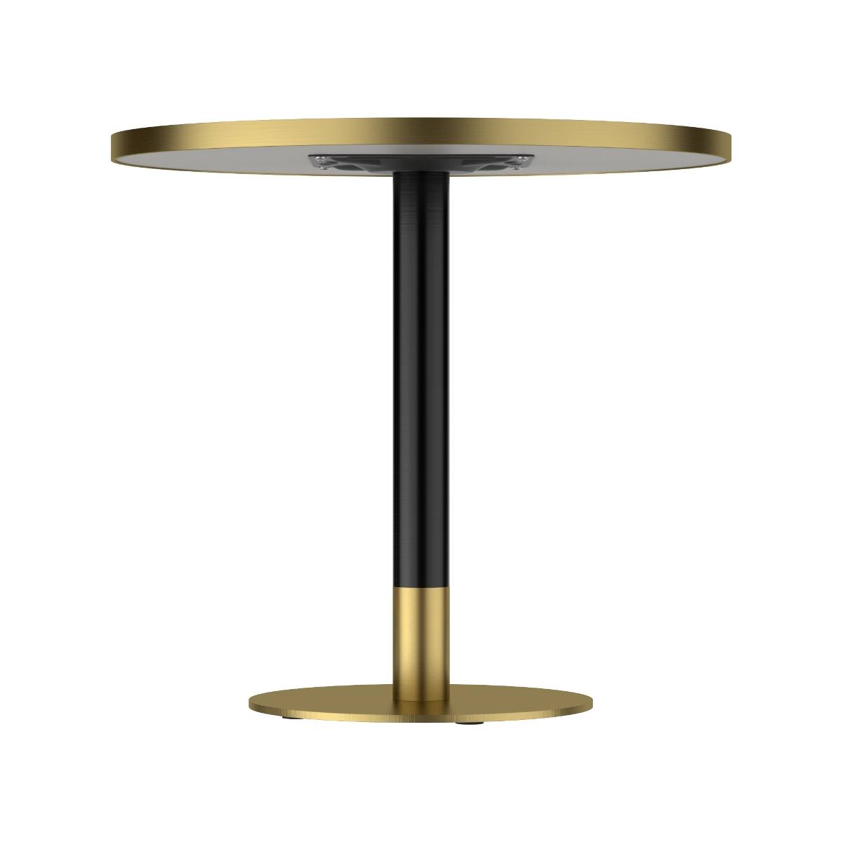 Alt View 4. Loheer - Loheer Round Dining Table with Black Sintered Stone Top and Gold Metal Base - Black and Gold.