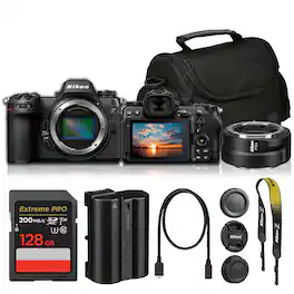 Nikon - Z6 III Mirrorless Camera With FTZ II Mount Adapter + Bag + 128GB Memory Card - Black