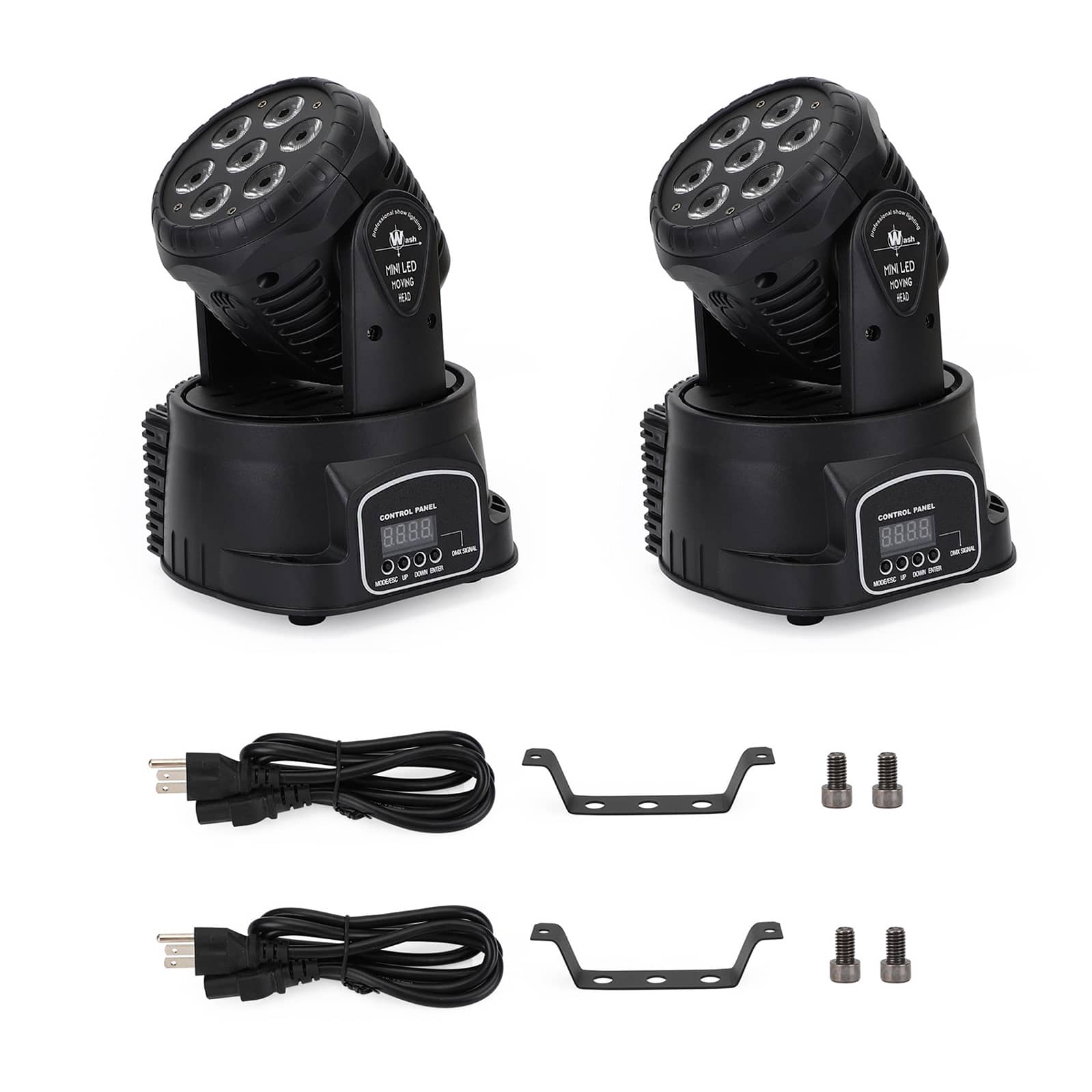Topteng - 2 Packs 70W RGBW Moving Head Stage Light - DMX512/Sound/Auto/Master-Slave Control,540° Pan&270° Tilt for DJ/Disco/Party