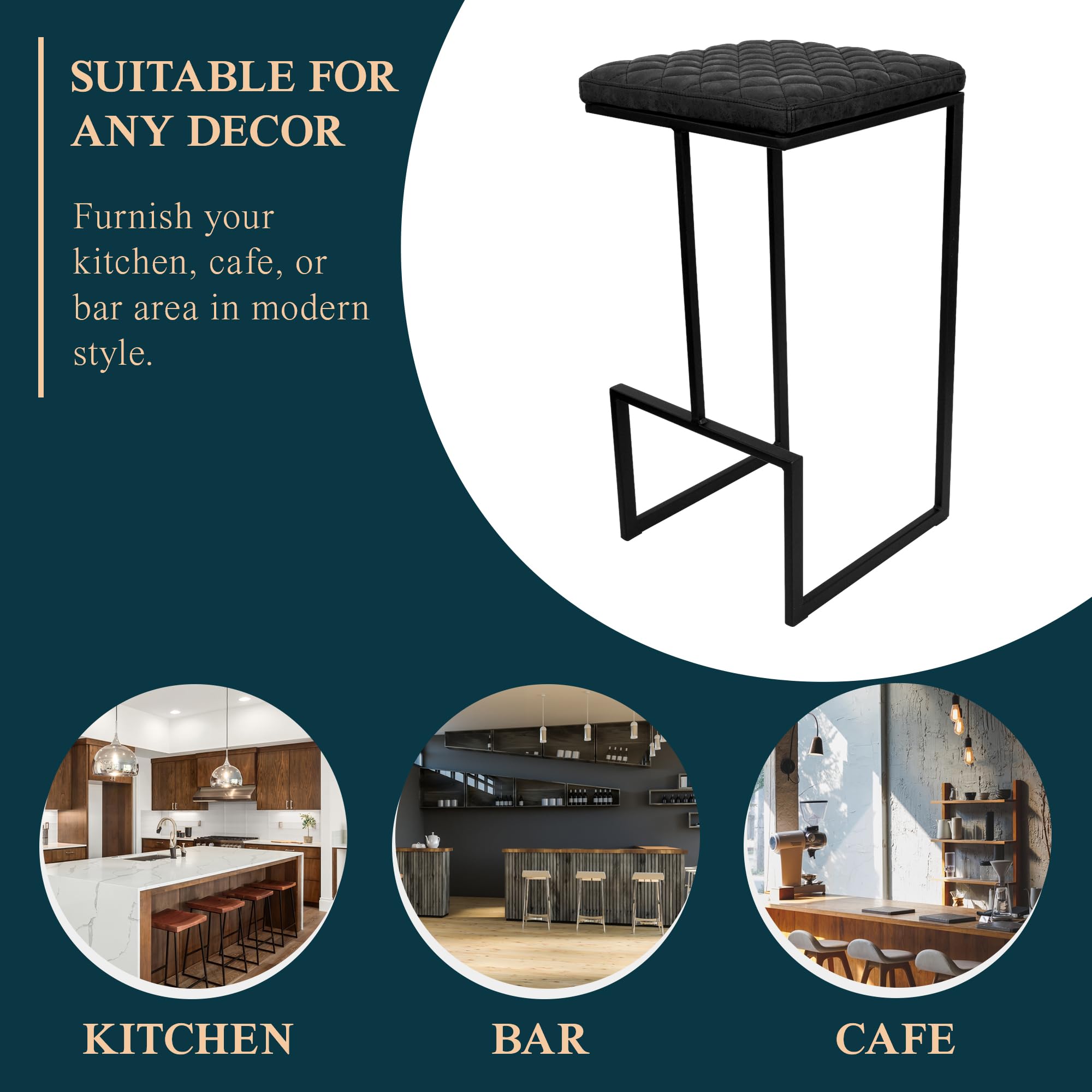 SUITABLE FOR ANY DECOR  
Furnish your kitchen, cafe, or bar area in modern style.

KITCHEN  
BAR  
CAFE