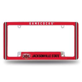 Rico Industries - Jacksonville State Gamecocks Chrome Metal License Plate Frame with Full Frame Team Color Graphics - Multi