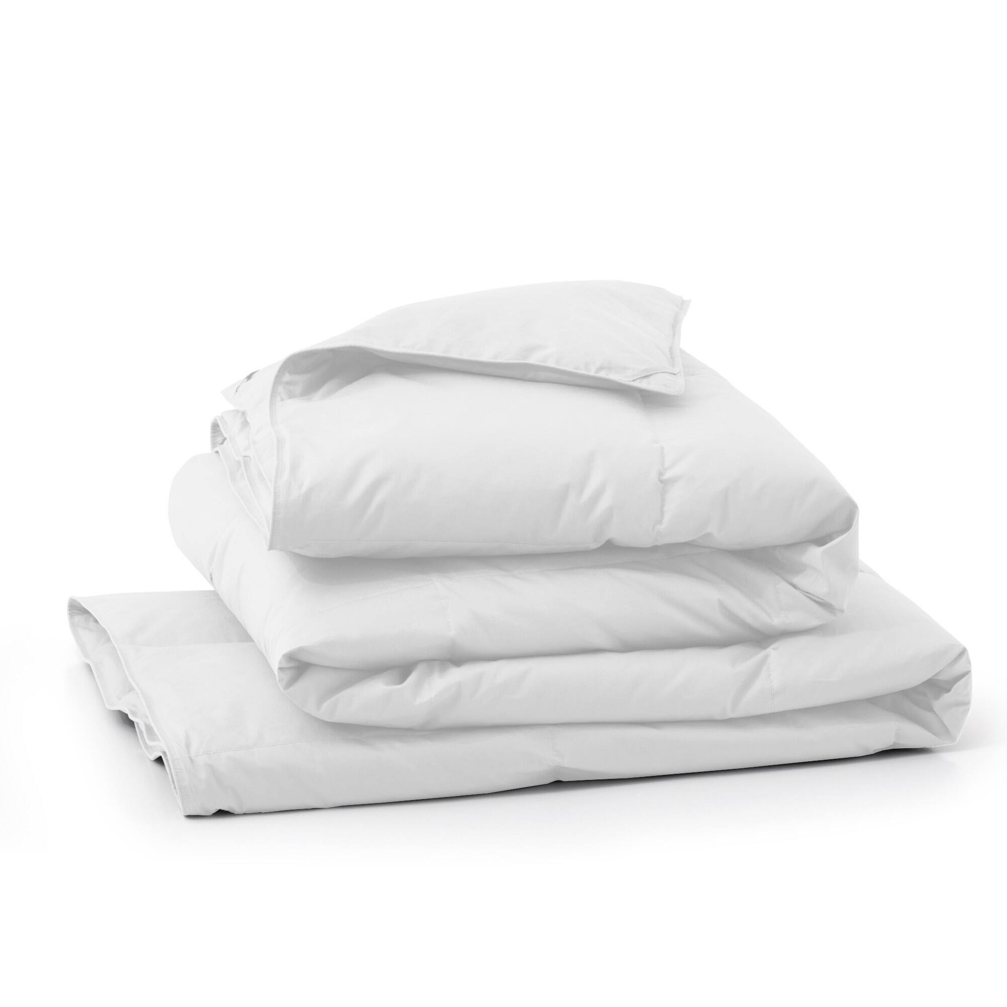 Alt View 1. Puredown - Puredown Luxurious 300TC 100% Organic Cotton Down Feather Fiber Comforter, White, Full/Queen - White.