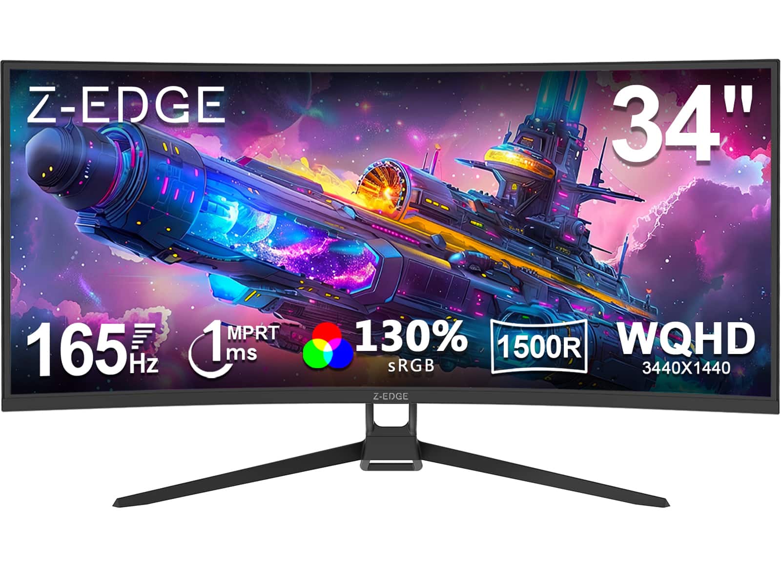 Z-EDGE 34" 165 Hz 1 ms MPRT 130% sRGB 1500R WQHD 3440x1440