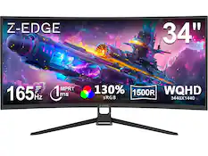 Z-EDGE 34" 165 Hz 1 ms MPRT 130% sRGB 1500R WQHD 3440x1440