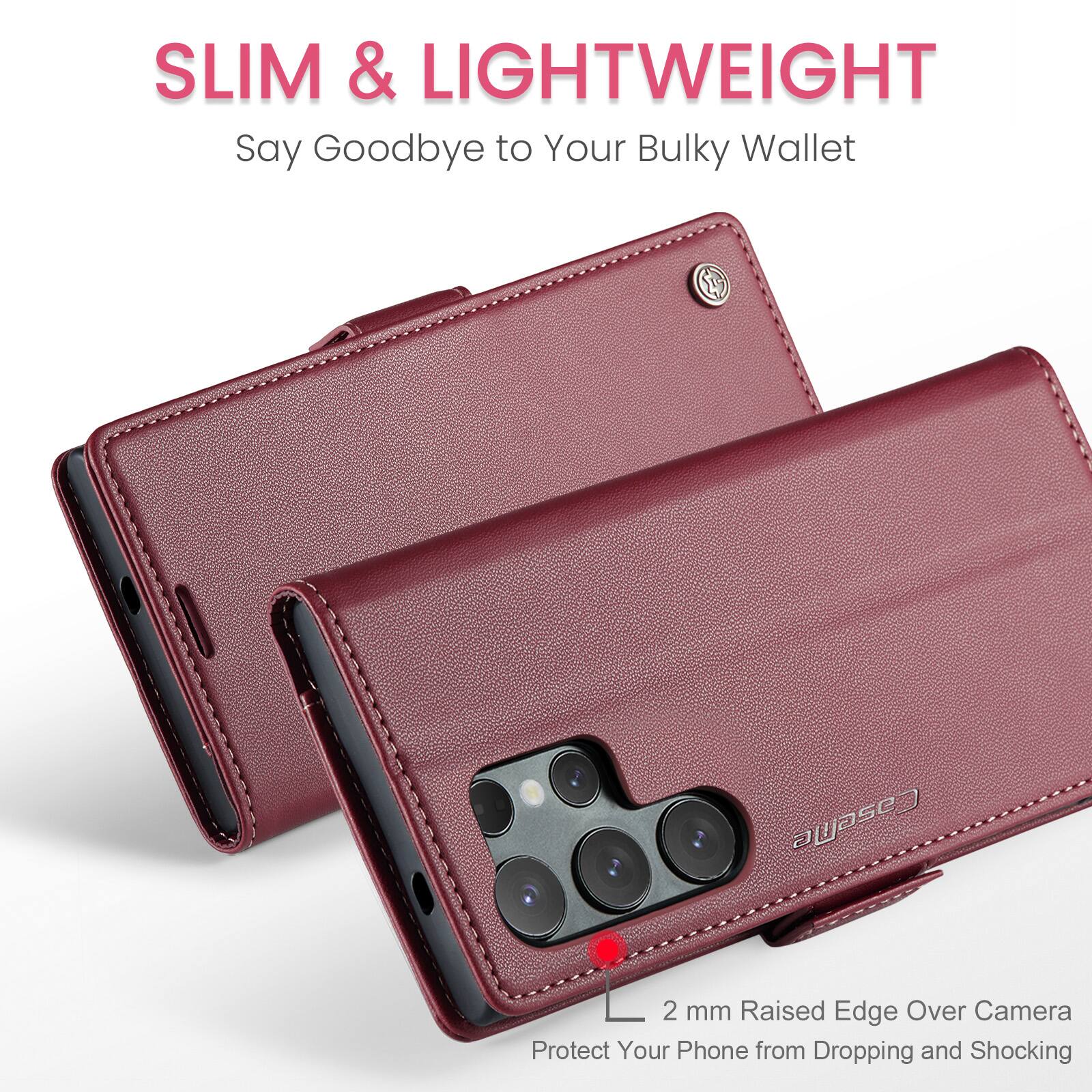 SLIM & LIGHTWEIGHT  
Say Goodbye to Your Bulky Wallet  

2 mm Raised Edge Over Camera  
Protect Your Phone from Dropping and Shocking