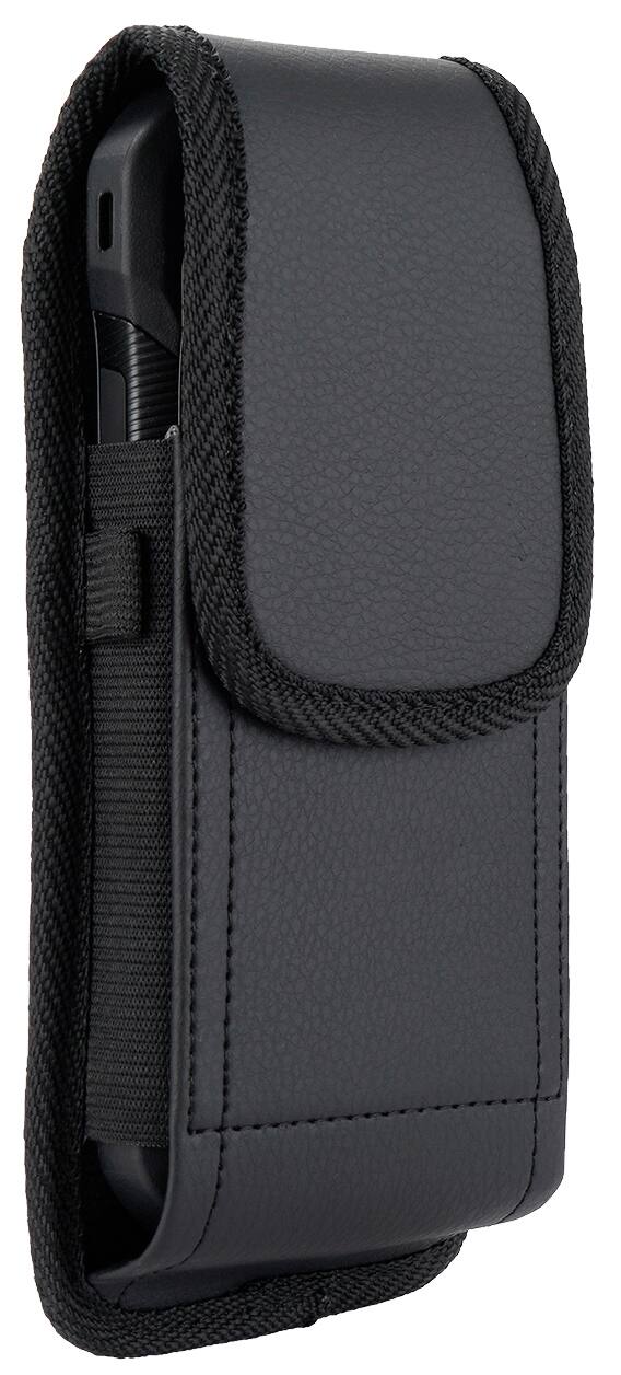 Alt View 8. Nakedcellphone - Vegan Leather Case Pouch with Clip and Belt Harness for Samsung Galaxy Z Fold 6 5 4 3 2, Google Pixel 9 Pro Fold - Black.